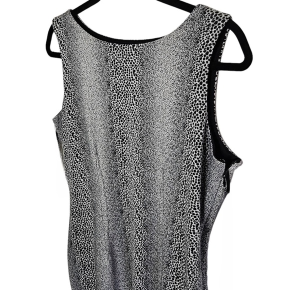 Nine West Snakeskin Print Sheath Crew Neck Dress Size 10 - Picture 2 of 7